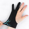 2-Finger Anti Touch Gloves for iPad/Drawing Tablet - Digital Art Glove w/Smooth Nylon Fiber | Prevent Smudges on Screen & Paper