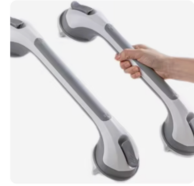 High Quality Anti-Slip Toilet Suction Cup Armrest ABS Stainless Steel Plastic Bathroom Handrail Bath Safety Grip High Stability