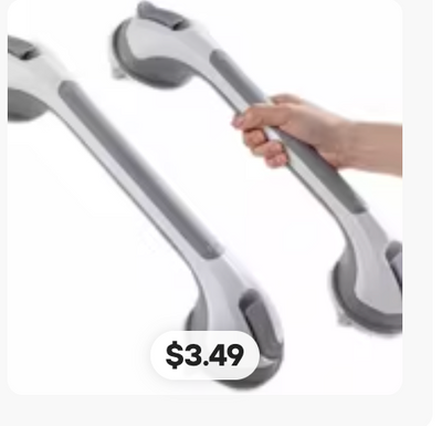 High Quality Anti-Slip Toilet Suction Cup Armrest ABS Stainless Steel Plastic Bathroom Handrail Bath Safety Grip High Stability