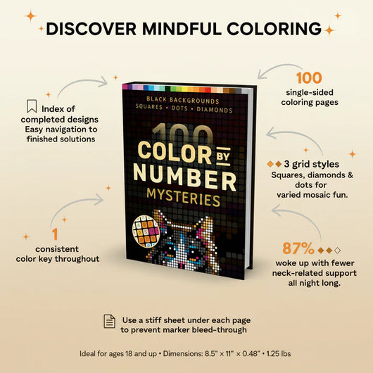 100 Color by Number Mysteries Book